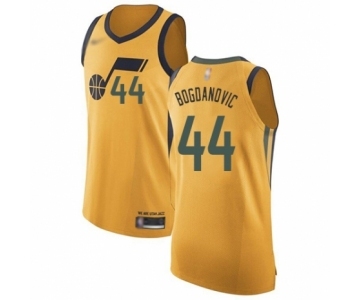 Men's Utah Jazz #44 Bojan Bogdanovic Authentic Gold Basketball Jersey Statement Edition