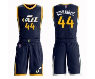 Men's Utah Jazz #44 Bojan Bogdanovic Authentic Navy Blue Basketball Suit Jersey - Icon Edition