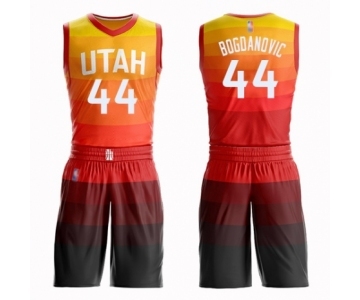 Men's Utah Jazz #44 Bojan Bogdanovic Authentic Orange Basketball Suit Jersey - City Edition