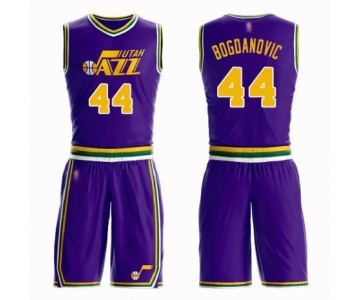 Men's Utah Jazz #44 Bojan Bogdanovic Authentic Purple Basketball Suit Jersey