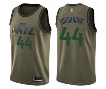 Men's Utah Jazz #44 Bojan Bogdanovic Swingman Green Salute to Service Basketball Jersey