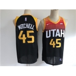 Men's Utah Jazz #45 Donovan Mitchell Authentic Black Basketball Jersey - 2020-21 City Edition