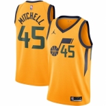 Men's Utah Jazz #45 Donovan Mitchell Jordan Brand Gold 2020-21 Swingman Jersey