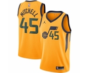 Men's Utah Jazz #45 Donovan Mitchell Jordan Brand Gold 2020-21 Swingman Jersey