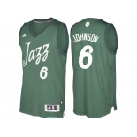 Men's Utah Jazz #6 Joe Johnson Green 2016 Christmas Day NBA Swingman Jersey