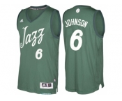 Men's Utah Jazz #6 Joe Johnson Green 2016 Christmas Day NBA Swingman Jersey