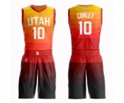 Women's Utah Jazz #10 Mike Conley Swingman Orange Basketball Suit Jersey - City Edition