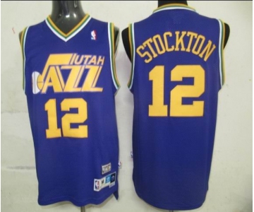 nba jerseys utah jazz #12 stockton purple (fans edition)