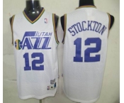 nba jerseys utah jazz #12 stockton white (fans edition)