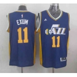 nba utah jazz #11 exum blue