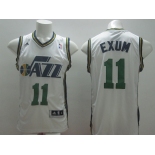 nba utah jazz #11 exum white [revolution 30 swingman]