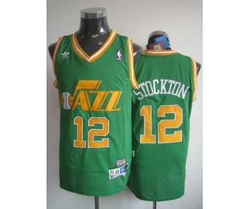 nba utah jazz #12 stockton green