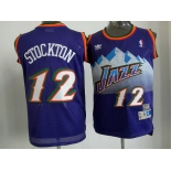 nba utah jazz #12 stockton purple[swingman]