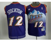 nba utah jazz #12 stockton purple[swingman]