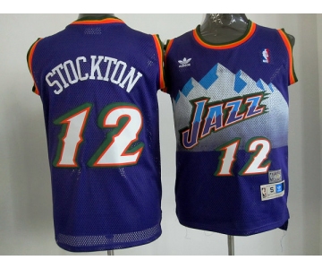 nba utah jazz #12 stockton purple[swingman]