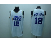 nba utah jazz #12 stockton white