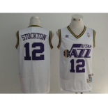 nba utah jazz #12 stockton white(fans edition)