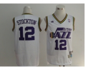 nba utah jazz #12 stockton white(fans edition)