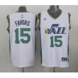 nba utah jazz #15 favors white