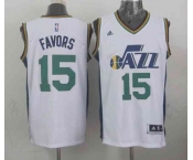 nba utah jazz #15 favors white