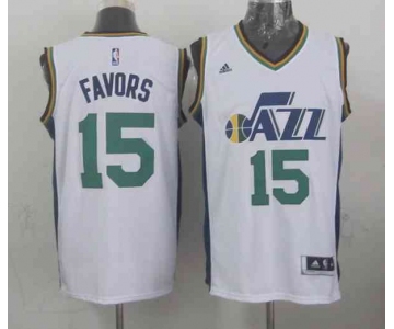 nba utah jazz #15 favors white