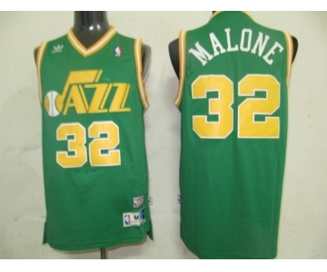 nba utah jazz #32 malone green (fans edition)