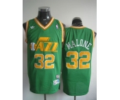 nba utah jazz #32 malone green