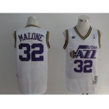 nba utah jazz #32 malone white(fans edition)