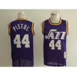 nba utah jazz #44 pistol purple