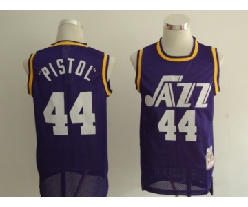 nba utah jazz #44 pistol purple