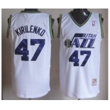 nba utah jazz #47 kirilenko white