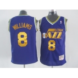 nba utah jazz #8 deron williams purple