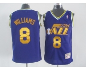 nba utah jazz #8 deron williams purple