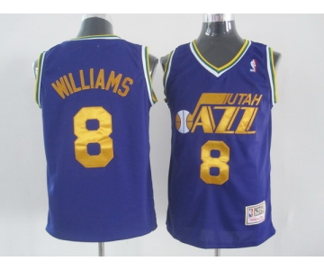 nba utah jazz #8 deron williams purple