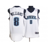 nba utah jazz #8 deron williams white