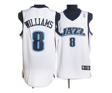 nba utah jazz #8 deron williams white