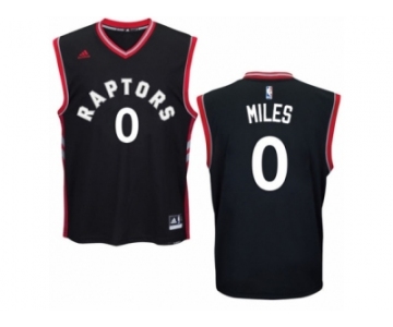 Men Adidas Toronto Raptors #0 C.J. Miles Authentic Black Alternate NBA Jersey