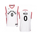 Men Adidas Toronto Raptors #0 C.J. Miles Authentic White Home NBA Jersey