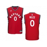 Men Adidas Toronto Raptors #0 C.J. Miles Swingman Red Road NBA Jersey