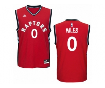 Men Adidas Toronto Raptors #0 C.J. Miles Swingman Red Road NBA Jersey