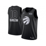 Men Nike Toronto Raptors #10 DeMar DeRozan Black NBA Jordan Swingman 2018 All-Star Game Jersey