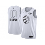 Men Nike Toronto Raptors #10 DeMar DeRozan White NBA Jordan Swingman 2018 All-Star Game Jersey