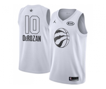 Men Nike Toronto Raptors #10 DeMar DeRozan White NBA Jordan Swingman 2018 All-Star Game Jersey