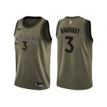 Men Nike Toronto Raptors #3 OG Anunoby Green Salute to Service NBA Swingman Jersey