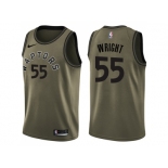 Men Nike Toronto Raptors #55 Delon Wright Green Salute to Service NBA Swingman Jersey