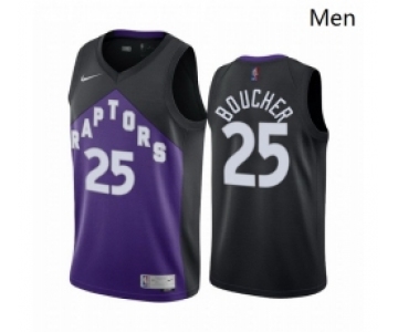 Men Toronto Raptors #25 Chris Boucher Purple NBA Swingman 2020 21 Earned Edition Jersey