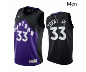 Men Toronto Raptors #33 Gary Trent Jr Purple NBA Swingman 2020 21 Earned Edition Jersey