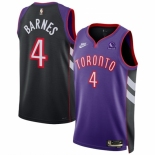 Men Toronto Raptors #4 Scottie Barnes Purple 2024-25 Classic Edition Swingman Stitched Basketball Jersey