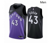 Men Toronto Raptors #43 Pascal Siakam Purple NBA Swingman 2020 21 Earned Edition Jersey