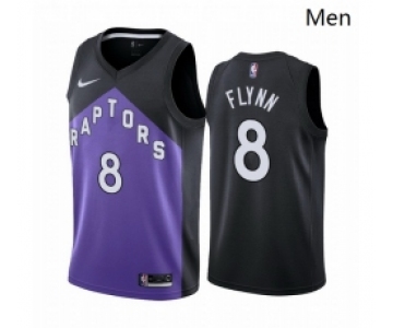 Men Toronto Raptors #8 Malachi Flynn Purple NBA Swingman 2020 21 Earned Edition Jersey